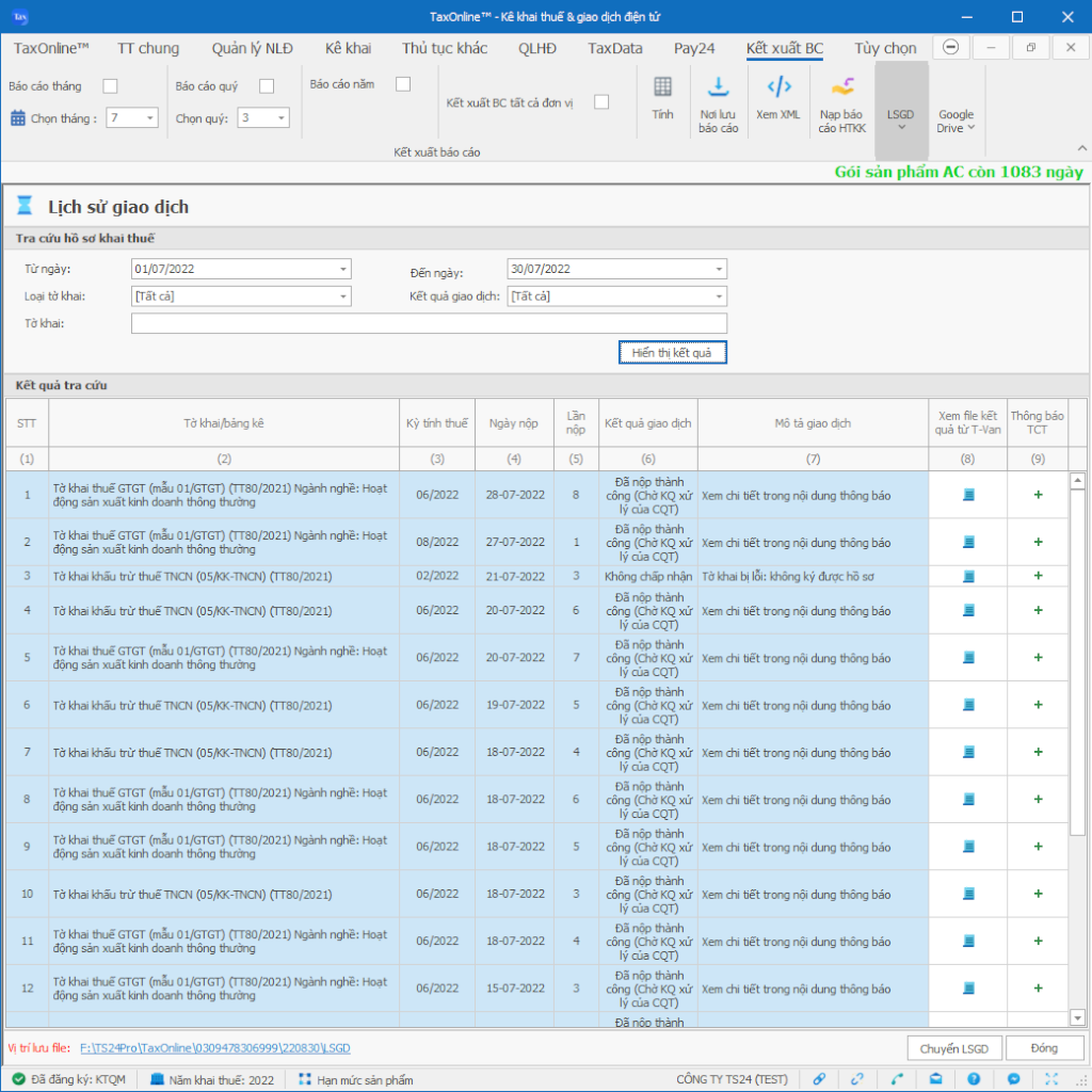 Dịch vụ T-VAN TaxOnline